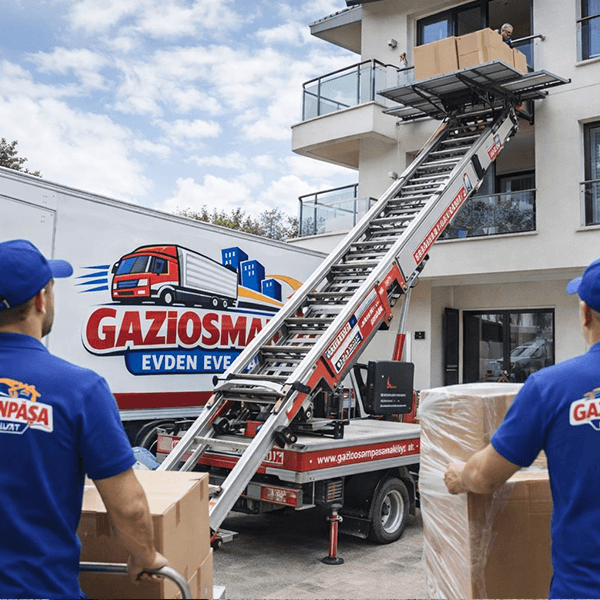 Asansörlü nakliyat yüksek kata güvenli taşır.